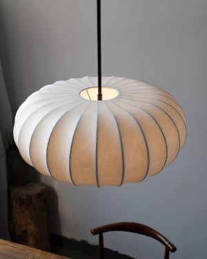 AKARI STYLE | Pumpkin Silk Pendelleuchte - Dichte Webversion
