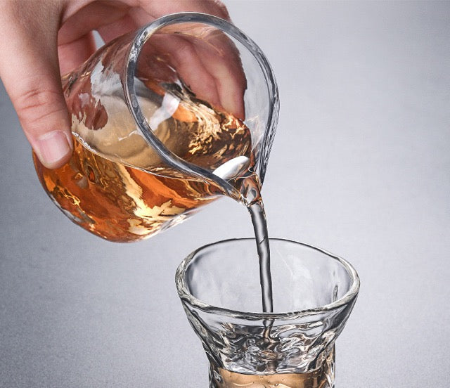 Ezaki | Linggu Glas Teekanne zum gleichmäßigen Ausgießen / Set