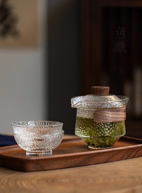 Gotou | Portable Glas Tea Set - Ein Topf Zwei Tassen