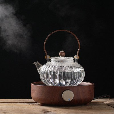 Saburo | Japanisches Hammermuster Petal Teapot mit Bambus-Handgriff - 500ml