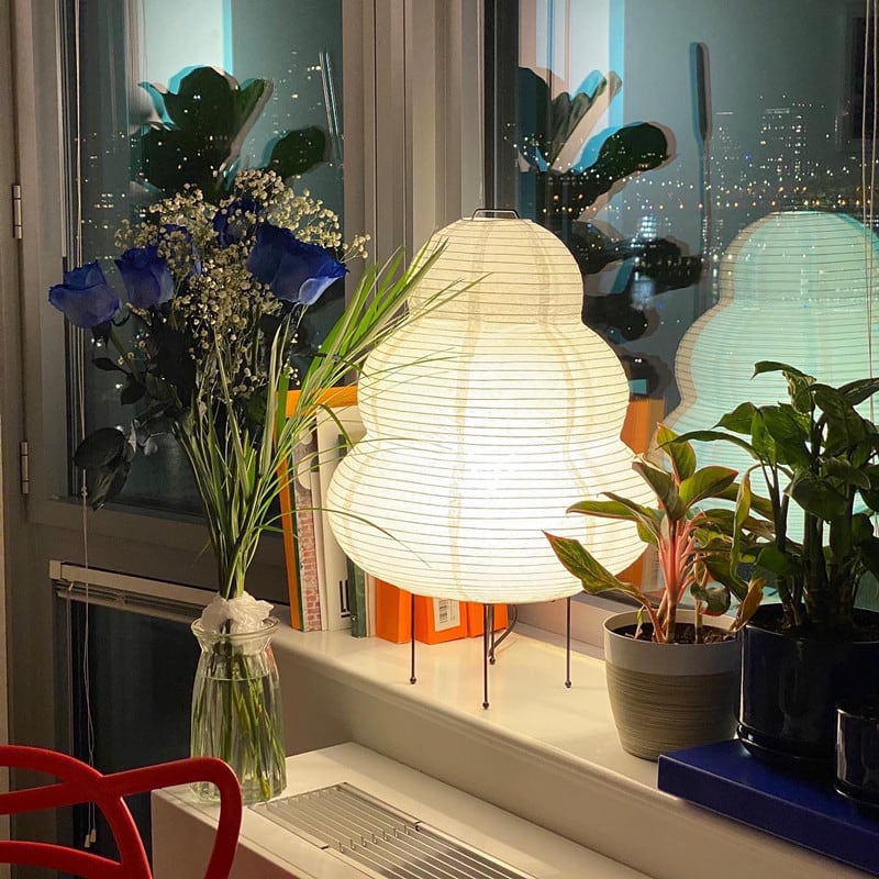 Akari Style | Schneemann-Papiertischlampe - 24N