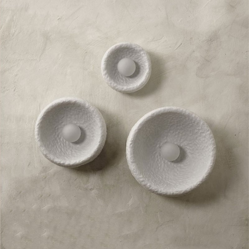 Schalenförmige Wabi-Sabi Style Resin Wandleuchte