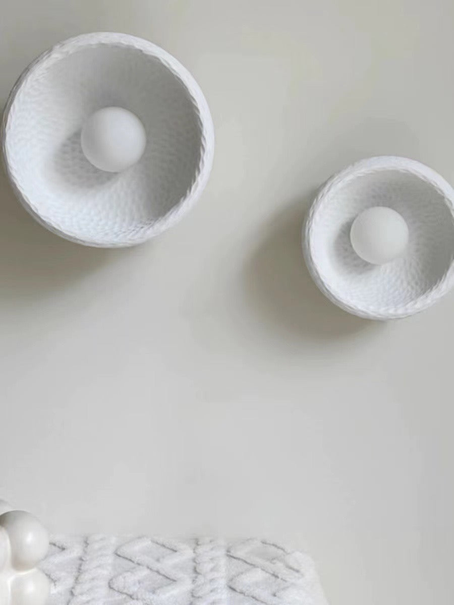 Schalenförmige Wabi-Sabi Style Resin Wandleuchte