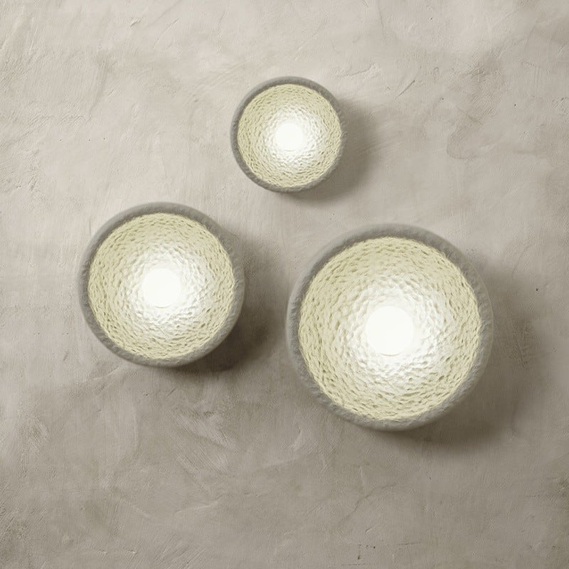 Schalenförmige Wabi-Sabi Style Resin Wandleuchte