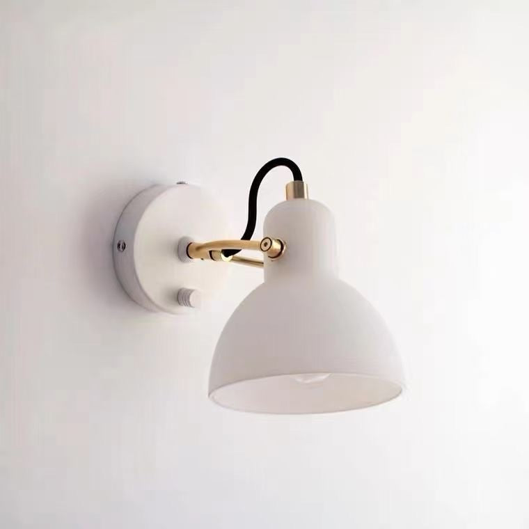Cream Glas Rotating Surface Mount Wandleuchte - Hardwired Version