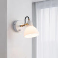 Cream Glas Rotating Surface Mount Wandleuchte - Hardwired Version