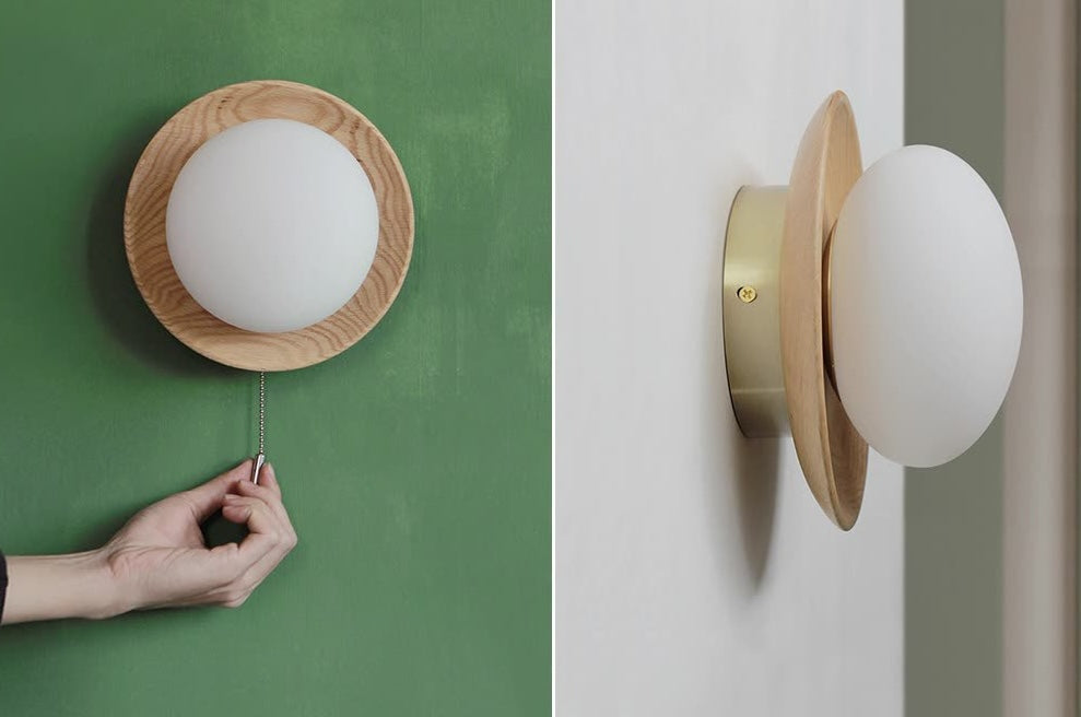 WD20 Holz USB wiederaufladbare schnurlose Wandleuchte