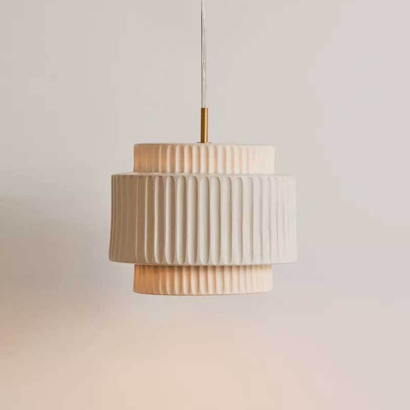 Genji Cream Cake | Wabi-Sabi Style Rein Pendelleuchte