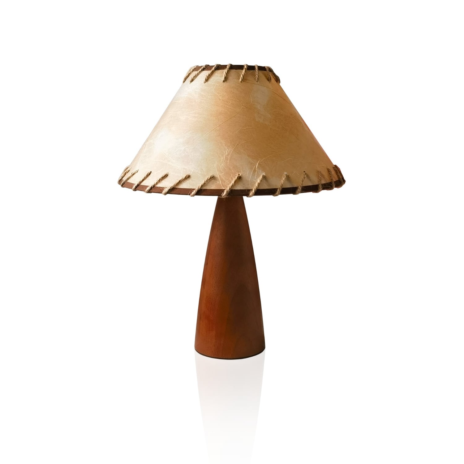 Gotoh - Handgemachte Imitation Sheepskin Stoff Tischlampe