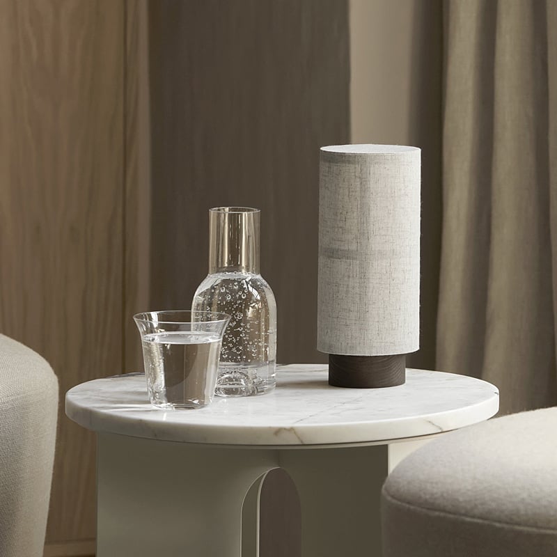H23 F&W | Wabi-Sabi Stoff & Holz wiederaufladbare Tischlampe