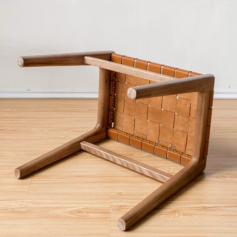 Juan - Solid Ash Wood & Leder Tischmöbel