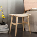 Tomomi - Solid Ash Wood & Kraft Paper Seape Make-up Stool - Esszimmer-Stuhl