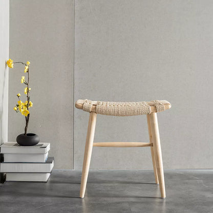 Tomomi - Solid Ash Wood & Kraft Paper Seape Make-up Stool - Esszimmer-Stuhl