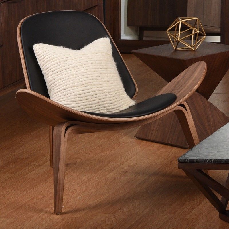 MP Shell Chair - Classic Loungesessel | Lesestuhl in Leder