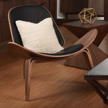 MP Shell Chair - Classic Loungesessel | Lesestuhl in Leder