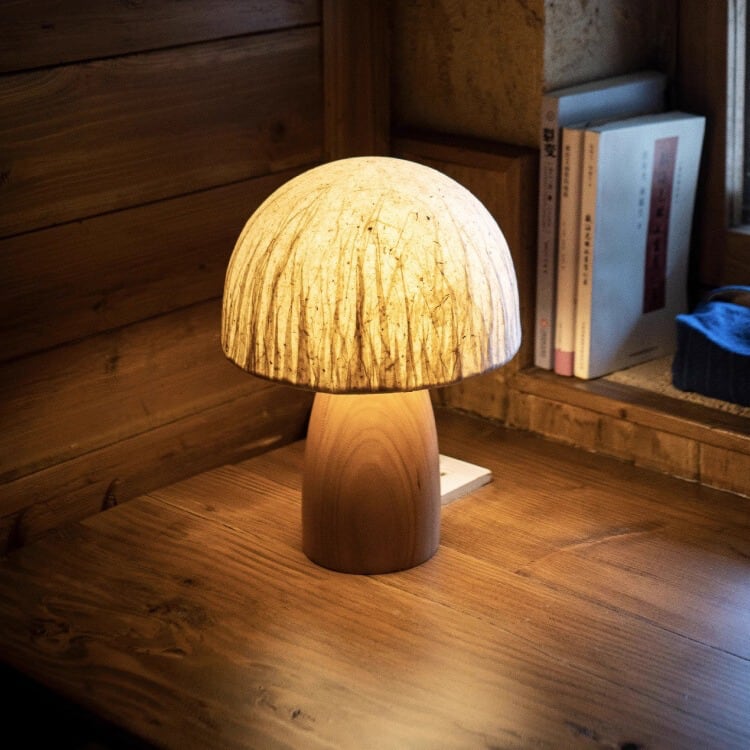 Junko Japanische handgemachte Pilztischlampe