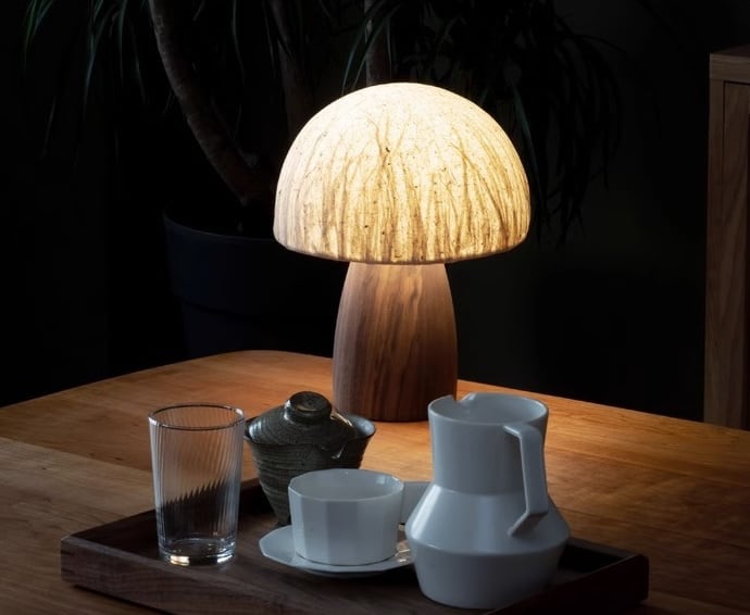 Junko Japanische handgemachte Pilztischlampe