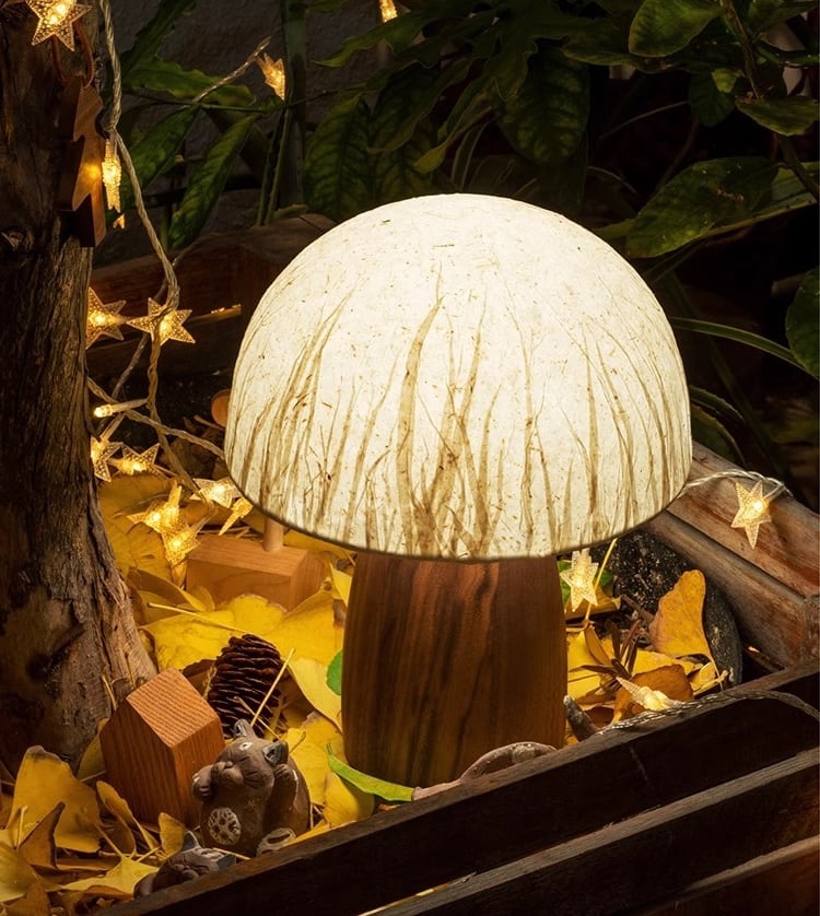 Junko Japanische handgemachte Pilztischlampe