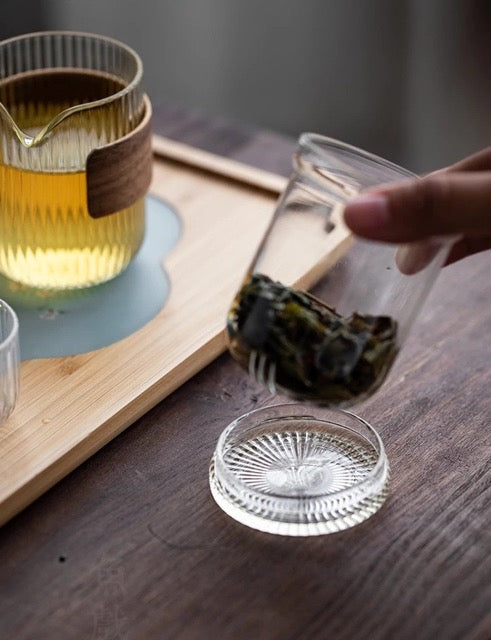 Kaori | Tragbares Glas Tee-Set - Ein Topf Zwei Tassen