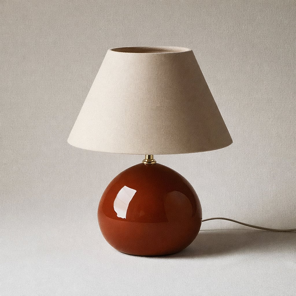 Kayo | Creme Keramikpilztischlampe