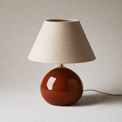 Kayo | Creme Keramikpilztischlampe