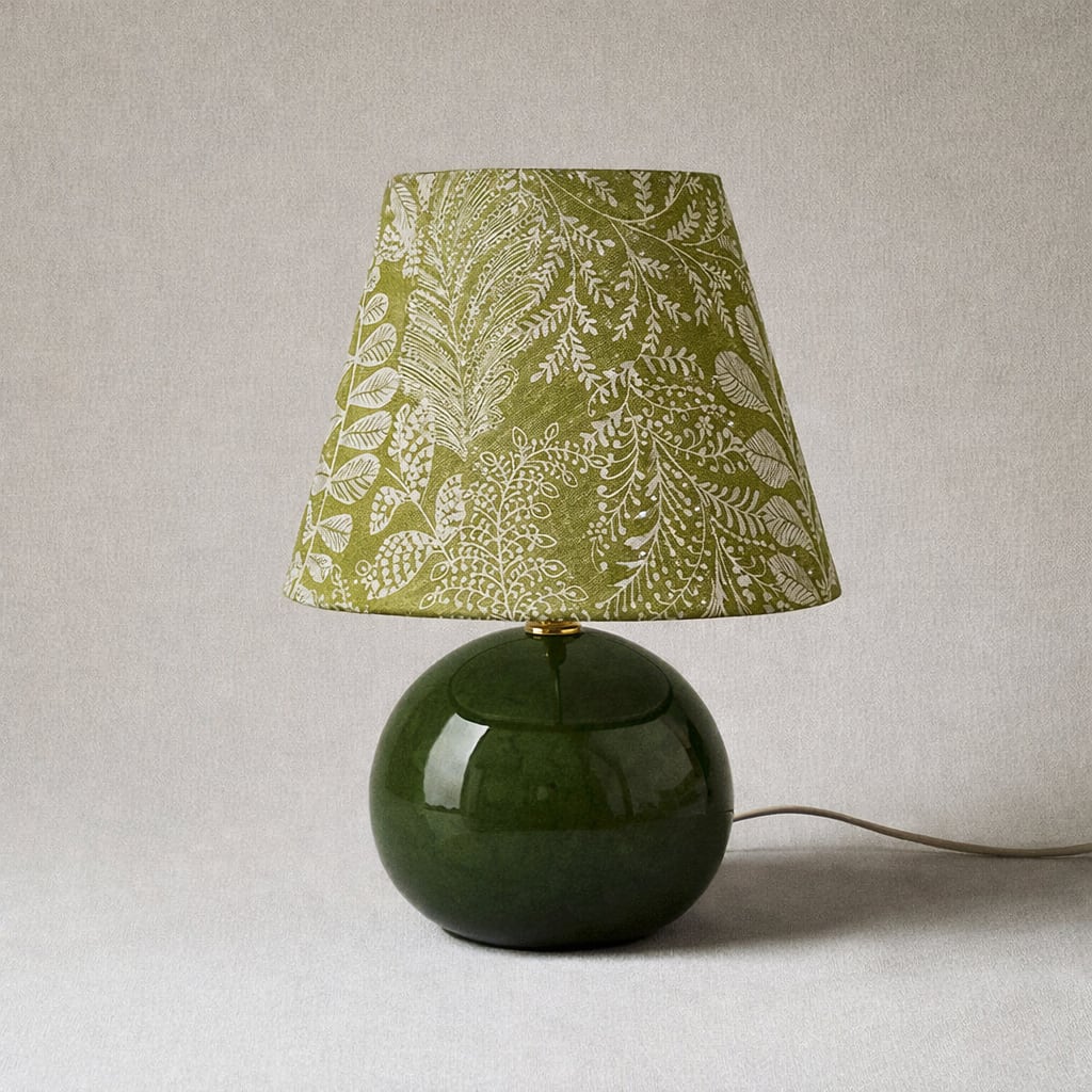 Kayo | Moosgrün Keramikpilz Tischlampe