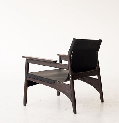 Kazue - Solid Ash Wood & Microfiber Leather Sessel | Lesestuhl