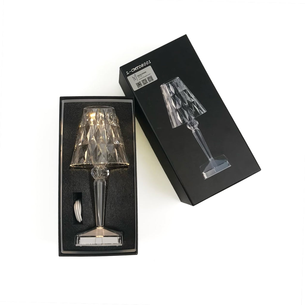 BATTERY - Romantische transparente USB-Wiederaufladbare schnurlose Tischlampe