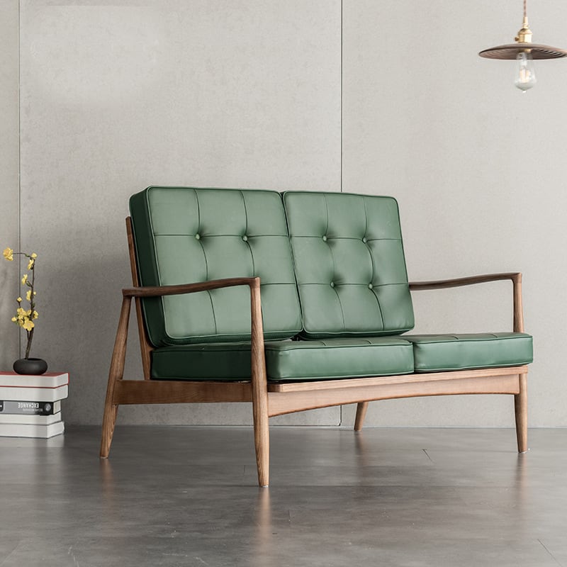 Danmer - Solid Ash Wood & Leather Armchair | Lesestuhl