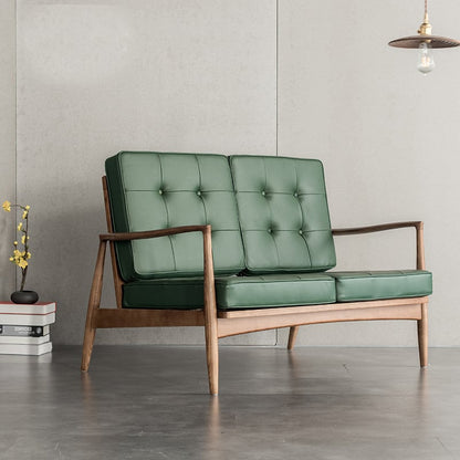 Danmer - Solid Ash Wood & Leather Armchair | Lesestuhl