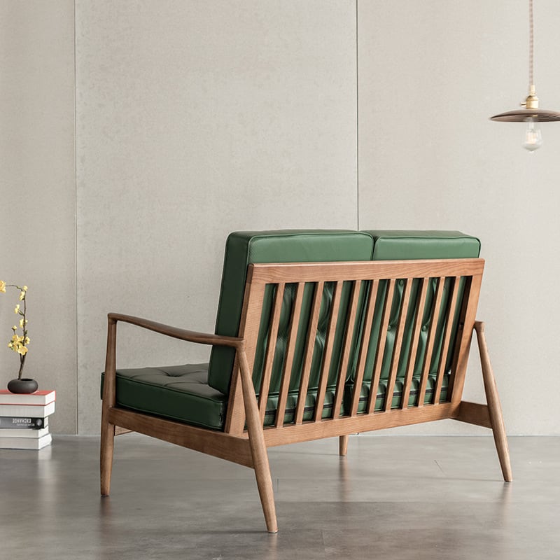 Danmer - Solid Ash Wood & Leather Armchair | Lesestuhl