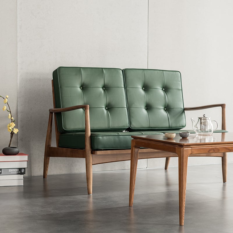 Danmer - Solid Ash Wood & Leather Armchair | Lesestuhl