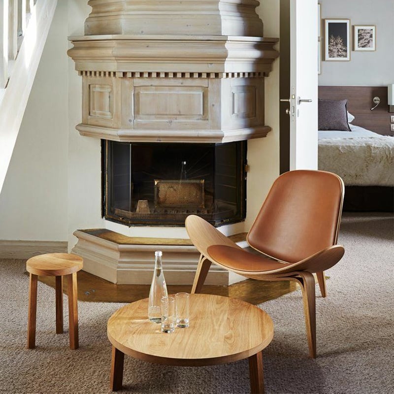 MP Shell Chair - Classic Loungesessel | Lesestuhl in Leder