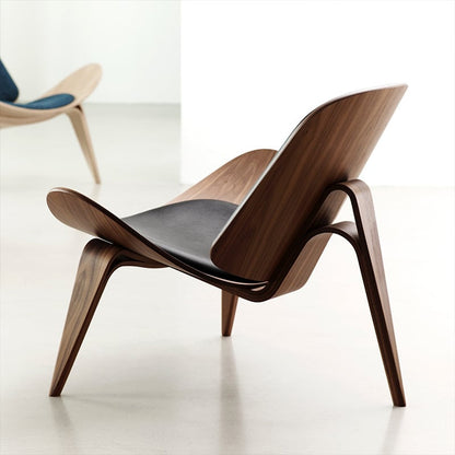 MP Shell Chair - Classic Loungesessel | Lesestuhl in Leder