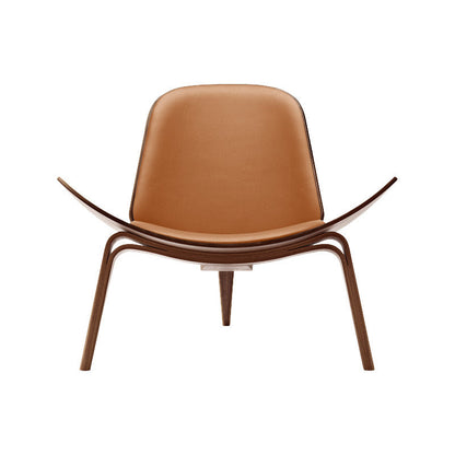 MP Shell Chair - Classic Loungesessel | Lesestuhl in Leder
