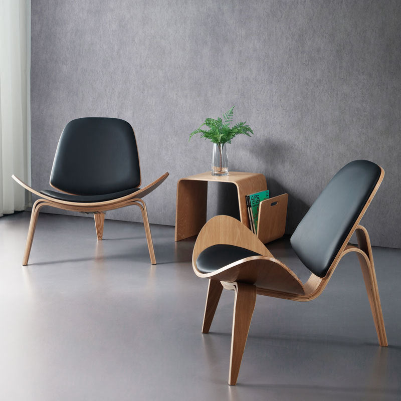 MP Shell Chair - Classic Loungesessel | Lesestuhl in Leder