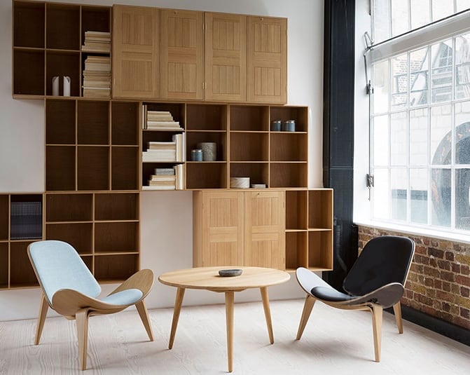 MP Shell Chair - Classic Loungesessel | Lesestuhl in Leder