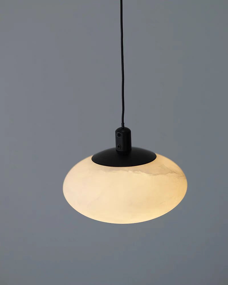 Alabaster Mini Pilz Pendelleuchte - Anpassbare Version mit Upgrader