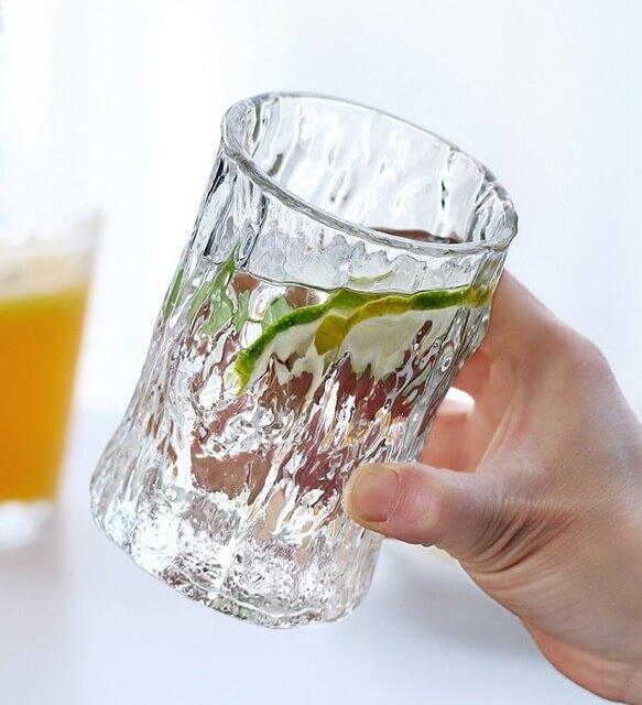 Japanisches Baummuster Hammer Muster Glas Wasser Cup - 4 Stück