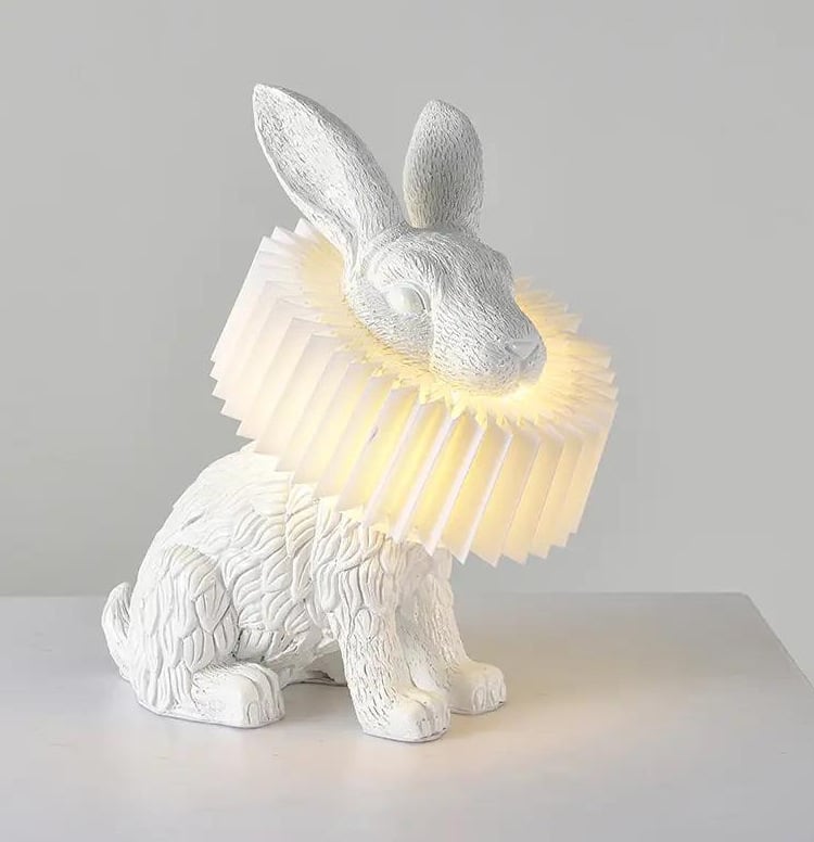 Harz Kaninchen Dekortischlampe