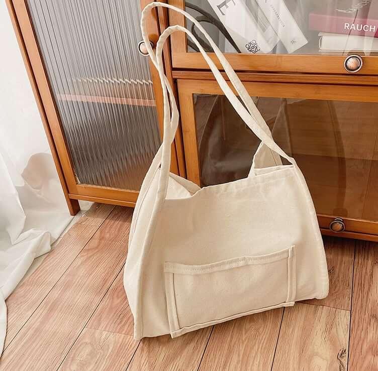 Übergroße funktionale Canvas Tragetasche | Schultertasche | Hobo Bag