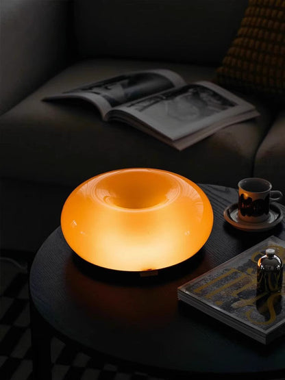 Varma LED Tisch / Wand Donut Lampe - Bernstein