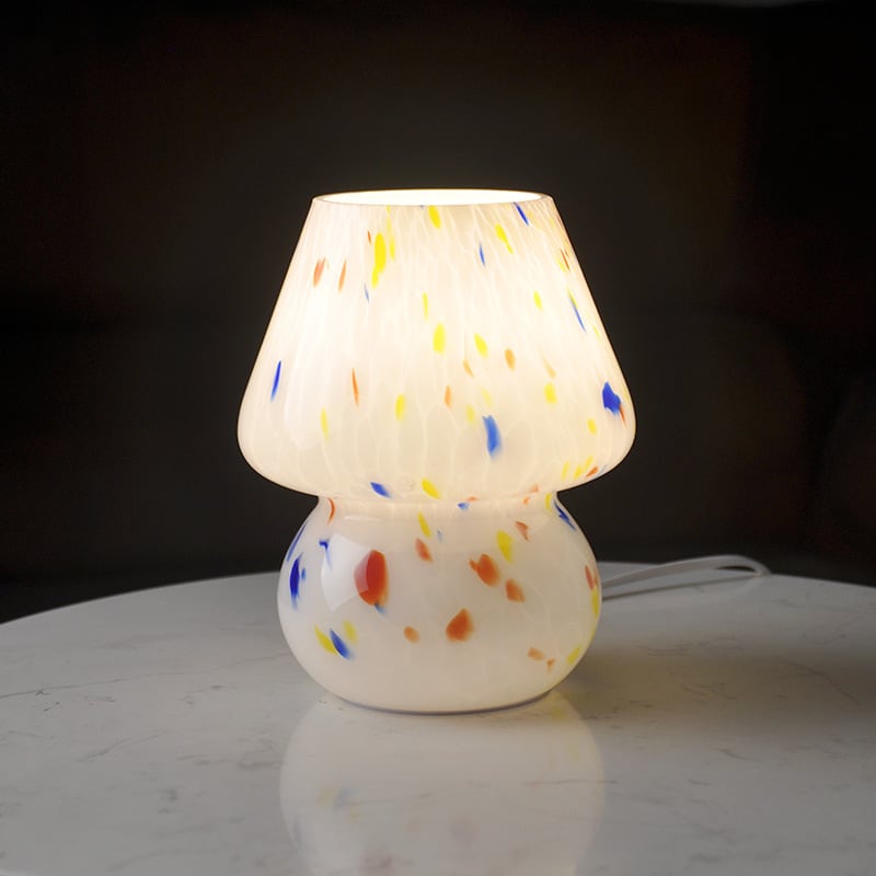 Murano Style Kleine Glaspilz-Tischlampe - Plug-in