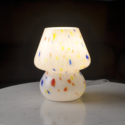 Murano Style Kleine Glaspilz-Tischlampe - Plug-in