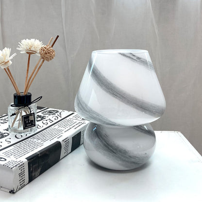Murano Style Kleine Glaspilz-Tischlampe - Plug-in