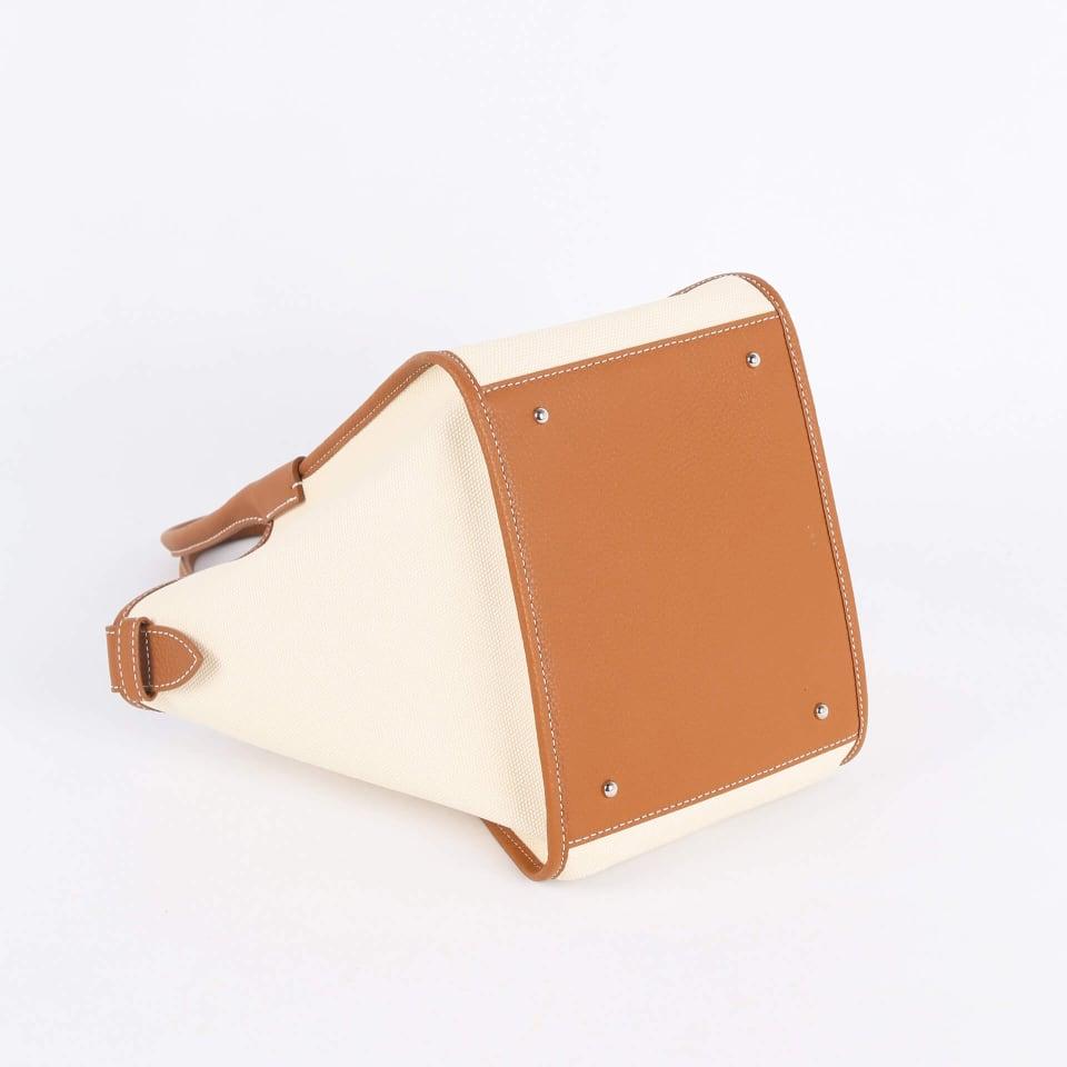 Classic Large Braun Zweihand-Canvas Square Swing Bag - Flügeltasche | ShoulderBag | Handtasche