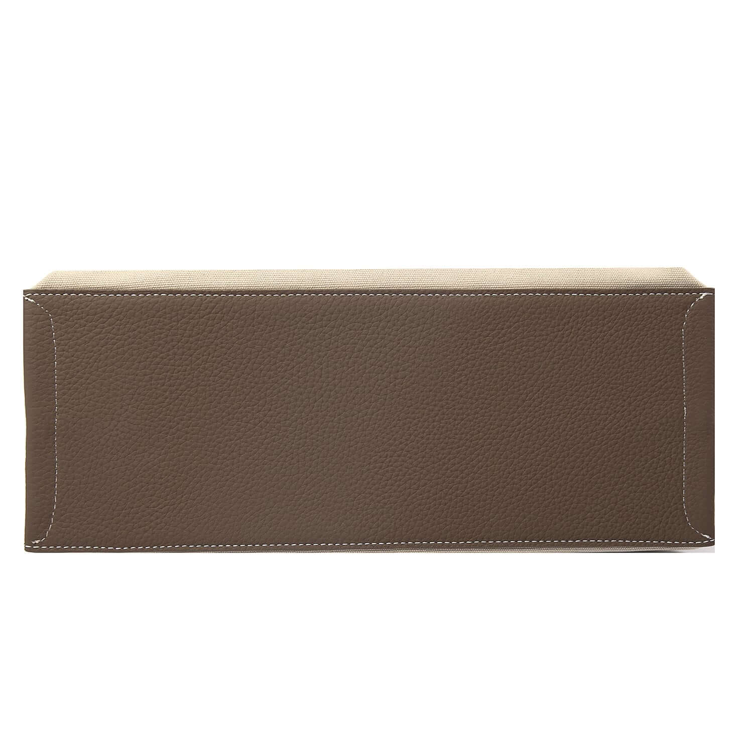 INA - Variety Tragetasche in Leder & Canvas Khaki