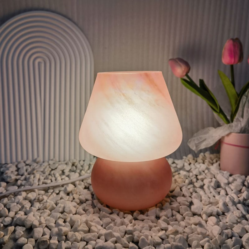 Murano Style Kleine Glaspilz-Tischlampe - Plug-in