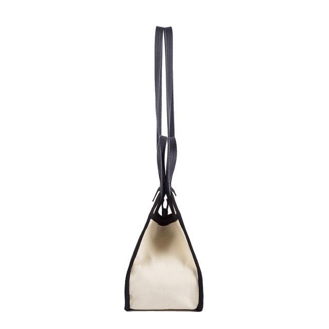 Schwarz & Weiß Canvas Square Große Kapazität Tragetasche | Handtasche | Crossbody Bag
