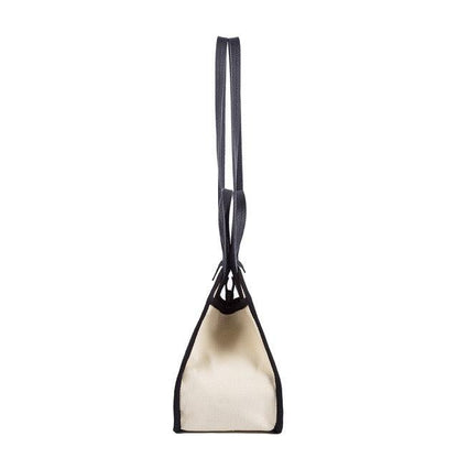 Schwarz & Weiß Canvas Square Große Kapazität Tragetasche | Handtasche | Crossbody Bag